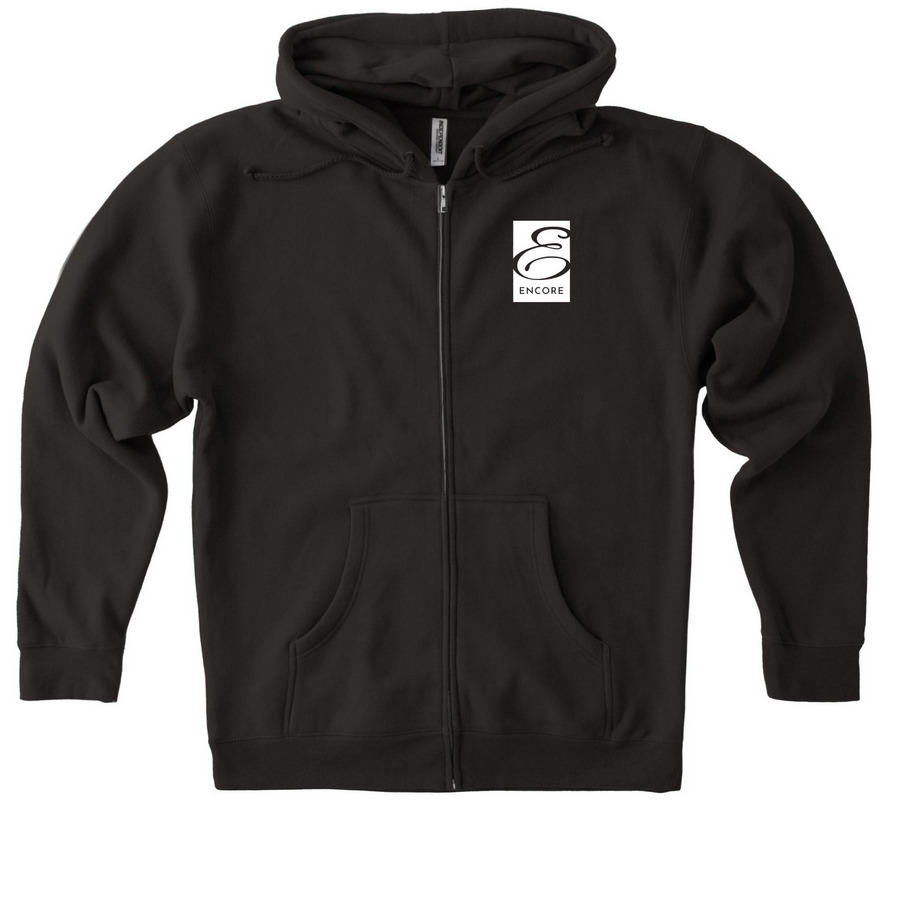 Frozen - Zip Up Jackets - White Snowflake, a Black Heavyweight Zip Up Hoodie