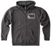 Rail Passengers Heavy Zip-Up, a Solid Charcoal Heavyweight Zip Up Hoodie