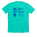 30 Mile Walk for Water, a Heather Sea Green Premium Unisex Tee (back-view)