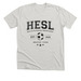 HESL Collegiate, a Heather Cement Premium Unisex Tee