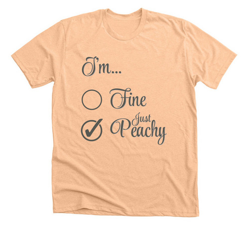 Brenda?s Just Peachy, a Heather Peach Premium Unisex Tee