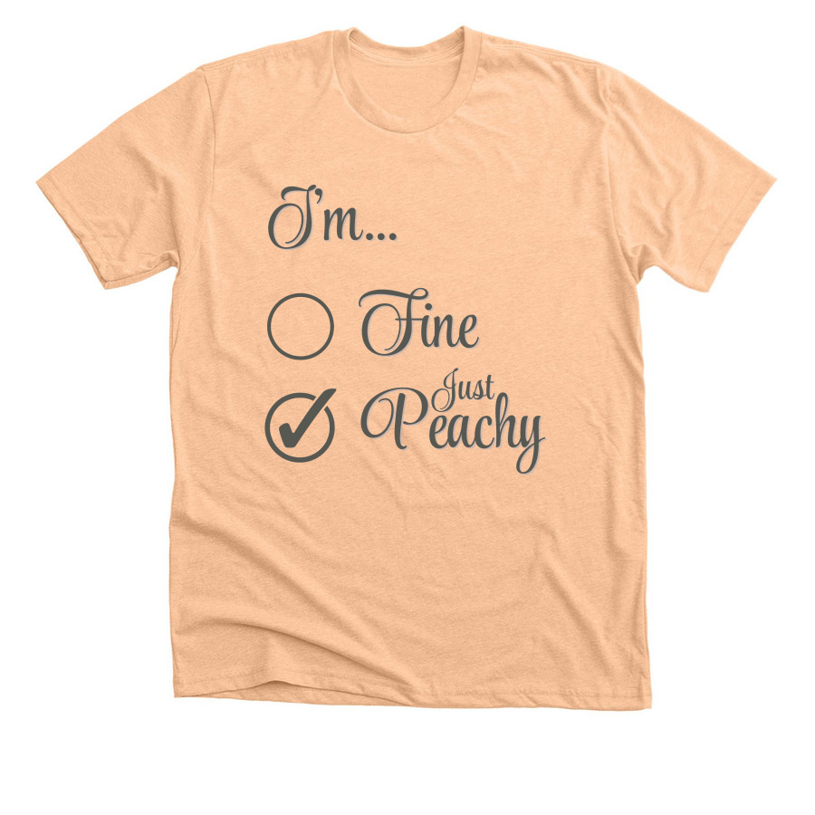 Brenda?s Just Peachy, a Heather Peach Premium Unisex Tee