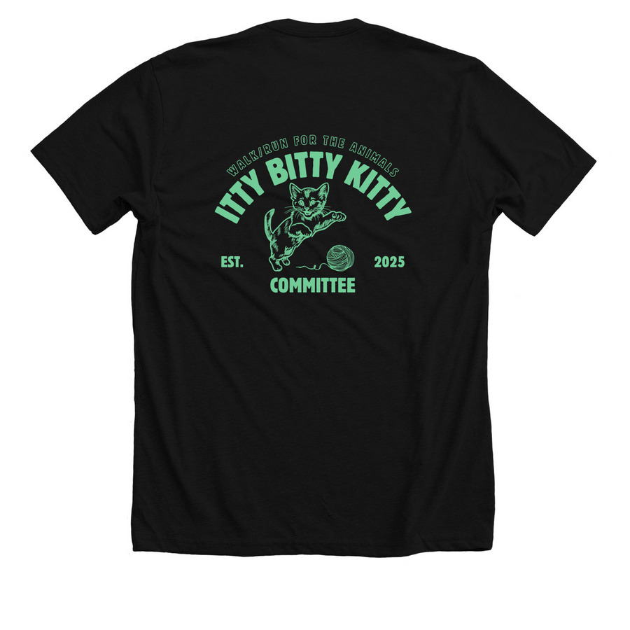 The CommitTEE, a Solid Black Blend Premium Unisex Tee (back-view)