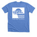 Footbridge Foundation - White Logo, a Heather Columbia Blue Premium Unisex Tee