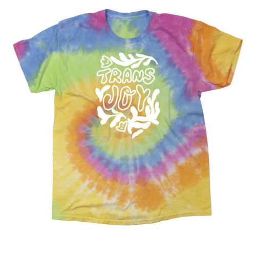 Trans Joy (White Text), a Eternity Classic Tie Dye Tee