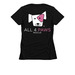 All 4 Paws Special Midnight Collection - Pink, a Black Women's Slim Fit Tee (back-view)
