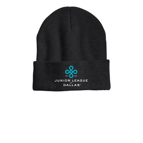 JLD Logo Beanie, a Heather Charcoal Printed Cuffed Beanie