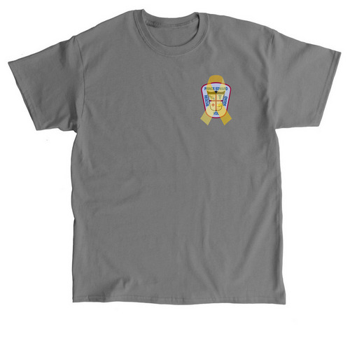 PEVRS Goes Gold for Childhood Cancer, a Charcoal Classic Unisex Tee