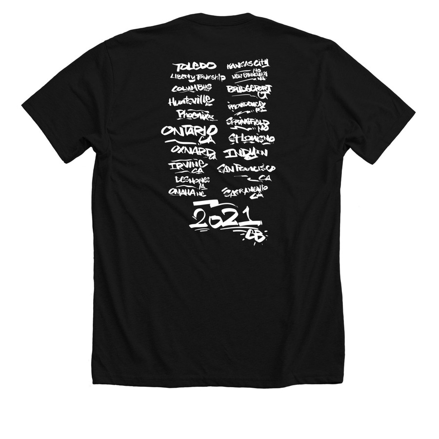 Ed Bassmaster Live, a Solid Black Blend Premium Unisex Tee (back-view)