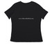 Women's poster tees, a Black Women's Relaxed V-Neck Tee (back-view)