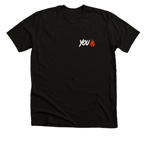 YOU?, a Solid Black Blend Premium Unisex Tee