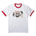Stray Cat Alliance - Rescued, a White/ Red Cotton Ringer Tee
