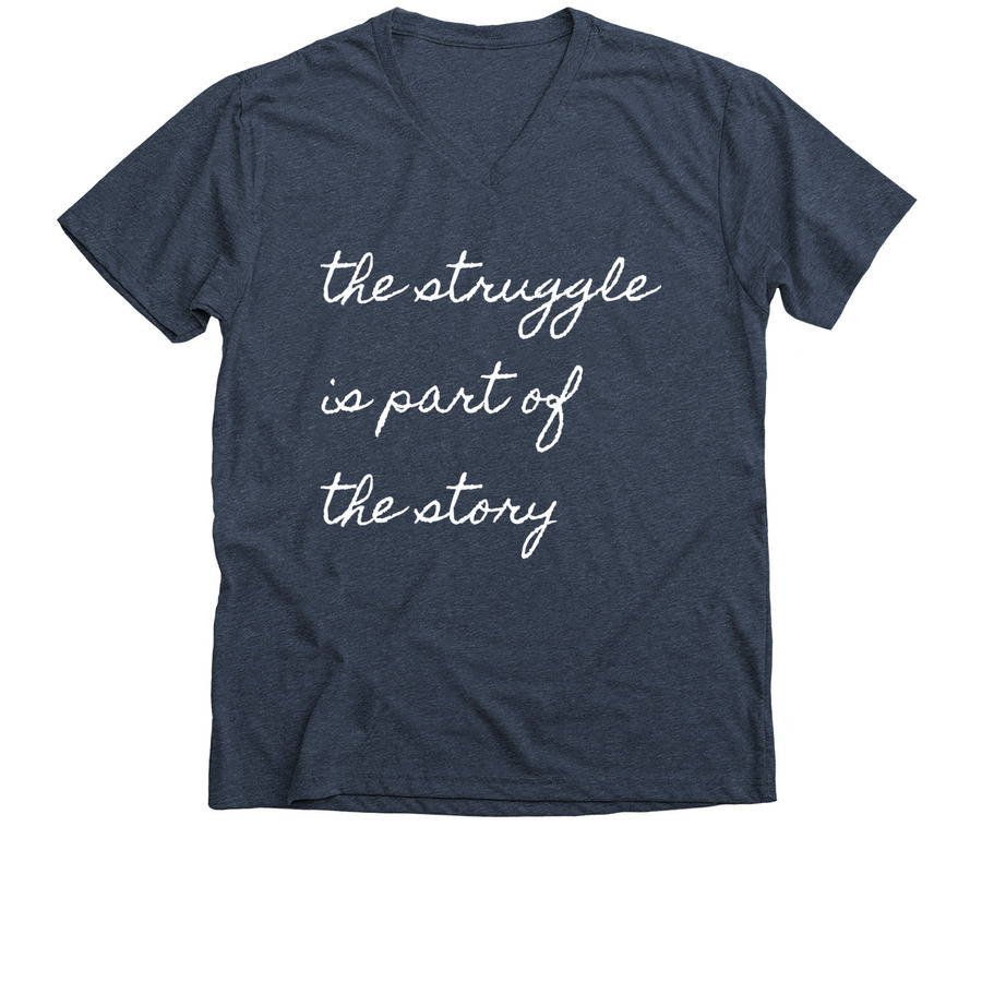 Story, a Heather Navy Premium V-Neck Tee