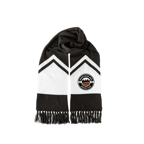 GRASC Scarves, a Black/ White Two-Tone Gameday Scarf