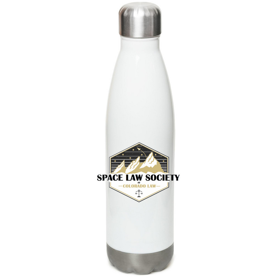 SLS Water Bottle, a White Stainless Steel Water Bottle