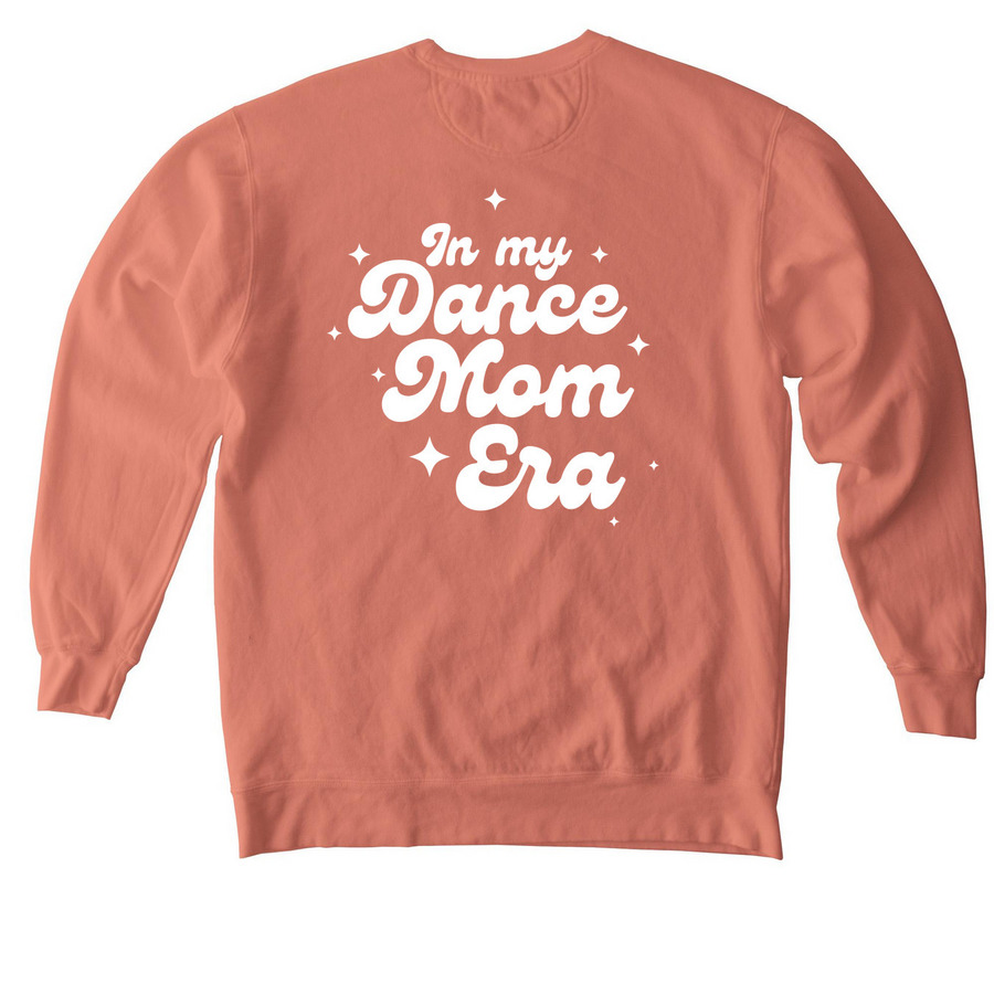 DDC Dance Mom Era, a Terracotta Comfort Colors Crewneck Sweatshirt (back-view)