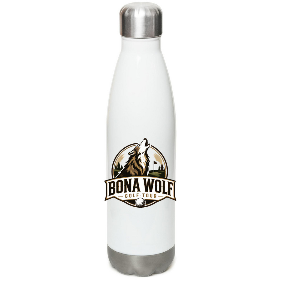 BWGT Official Water Bottle, a White Stainless Steel Water Bottle