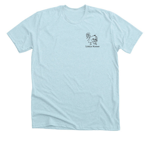 Little Wishes: Moments of Joy, a Heather Ice Blue Premium Unisex Tee