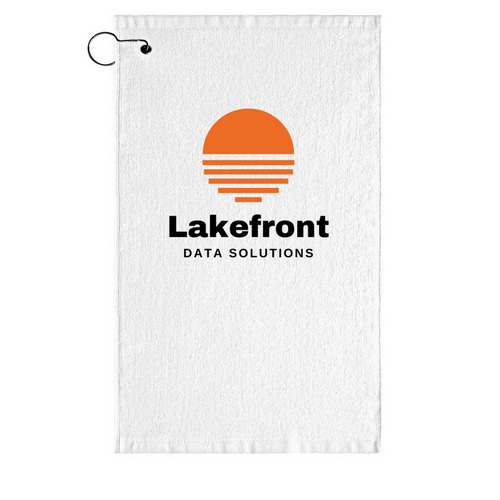 Lakefront Golf Towel, a White Golf Towel