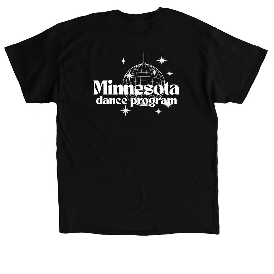 Minnesota Mirror Ball Dark, a Black Classic Unisex Tee (back-view)