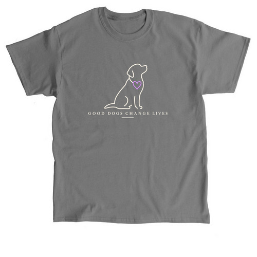 Good Dogs Change Lives, a Charcoal Classic Unisex Tee