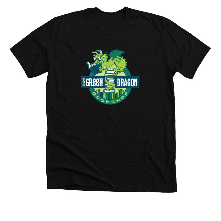 The Green Dragon, a Solid Black Blend Premium Unisex Tee