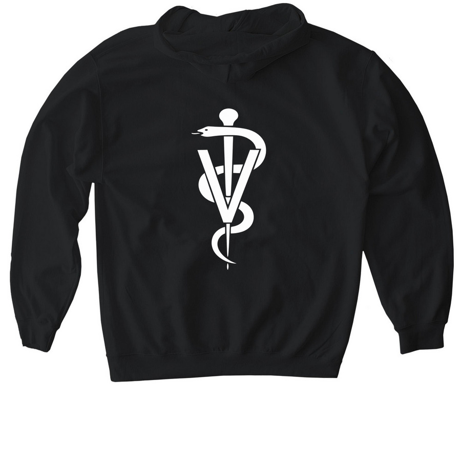 LVMA Merch, a Black Gildan Softstyle Pullover Hoodie (back-view)