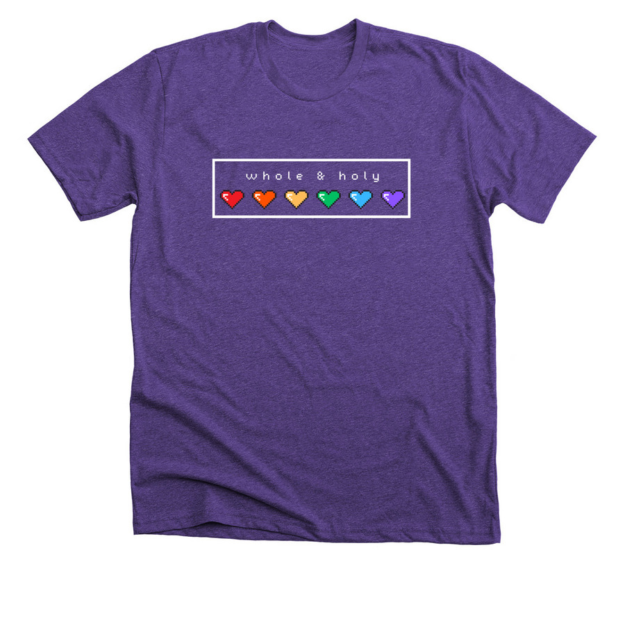 LGBTQIA+ People are Whole & Holy | PRIDE, a Heather Team Purple Premium Unisex Tee
