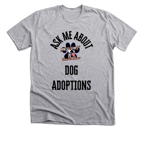 ASK ME ABOUT ADOPTING, a Athletic Heather Premium Unisex Tee