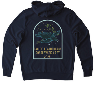 Pacific Leatherback Conservation Day 2025, a Night Sky Navy Allmade Organic French Terry Pullover Hoodie