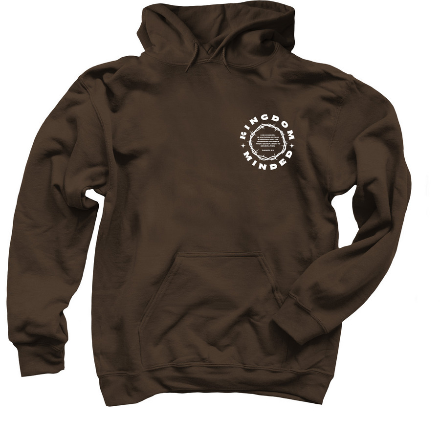 Kingdom Minded - Daniel 4:3, a Dark Chocolate Pullover Hoodie