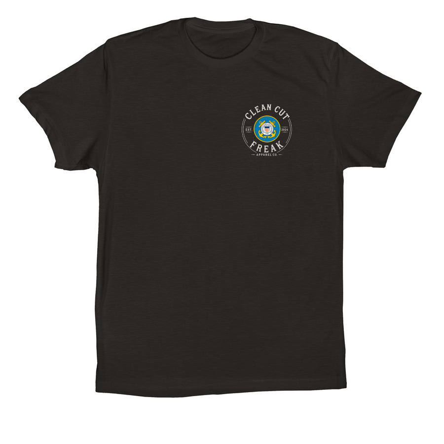 USCG Veteran, a Black Premium Cotton Tee