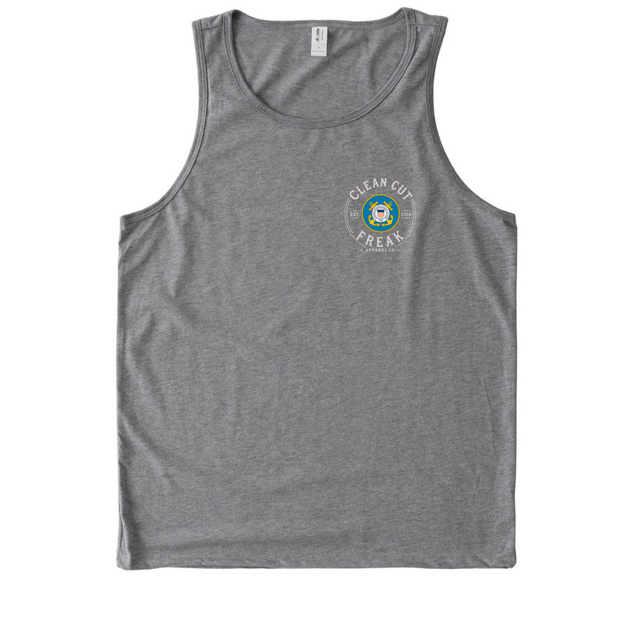 USCG Veteran, a Aluminum Grey Allmade Eco Triblend Tank