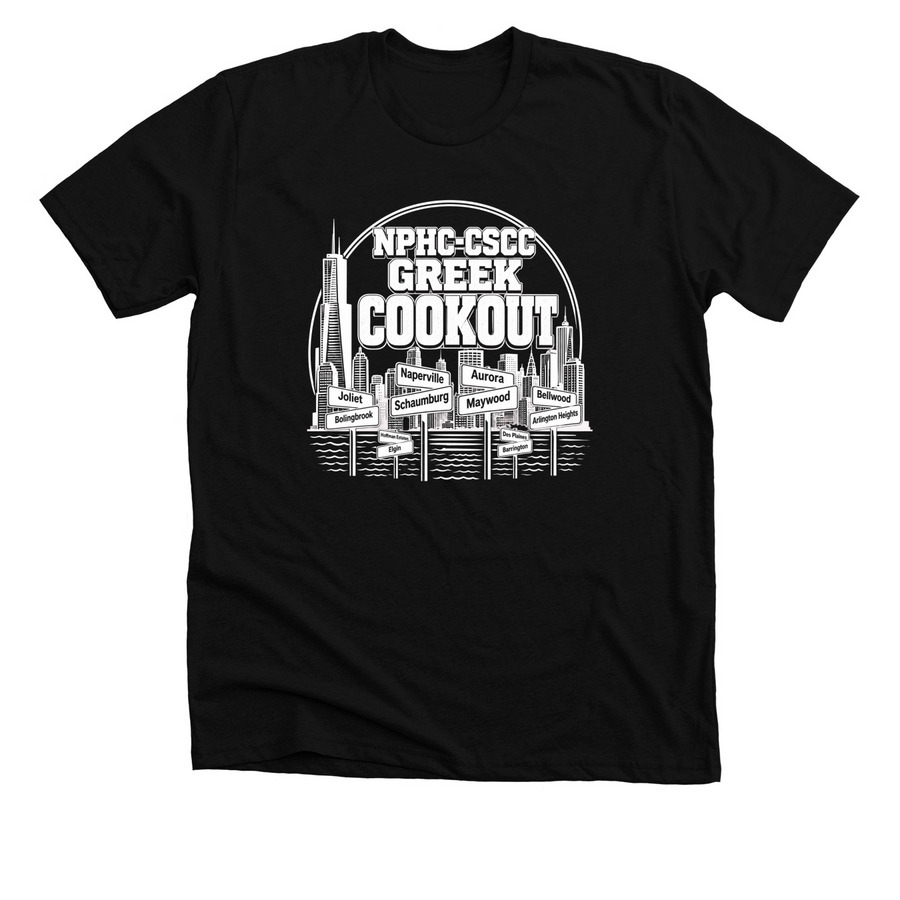 26-27 NPHC-CSCC Cookout Shirt-UPDATED, a Solid Black Blend Premium Unisex Tee