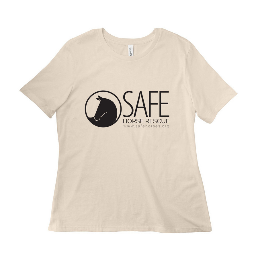 SAFE Logo Dark, a Natural Women?s Relaxed Cotton Tee