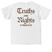 Truths and rights tee, a White Classic Unisex Tee (back-view)