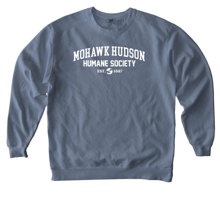 Mohawk Hudson Humane Society, a Blue Jean Comfort Colors Crewneck Sweatshirt