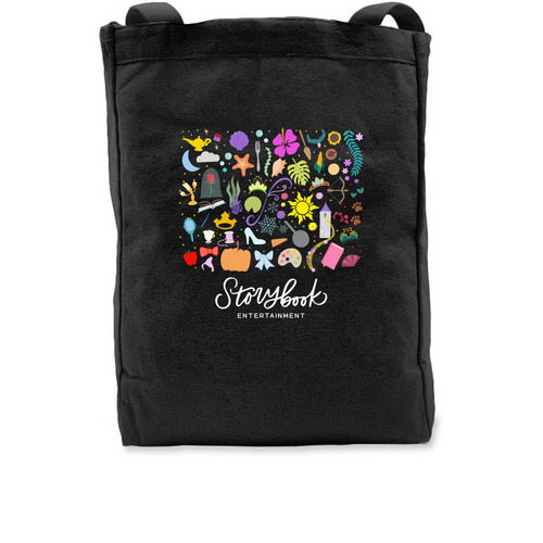 Storybook Entertainment MN Tote, a Black Recycled Cotton Tote Bag