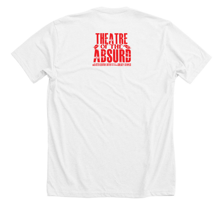 EMPTY B//ches, a Solid White Blend Premium Unisex Tee (back-view)