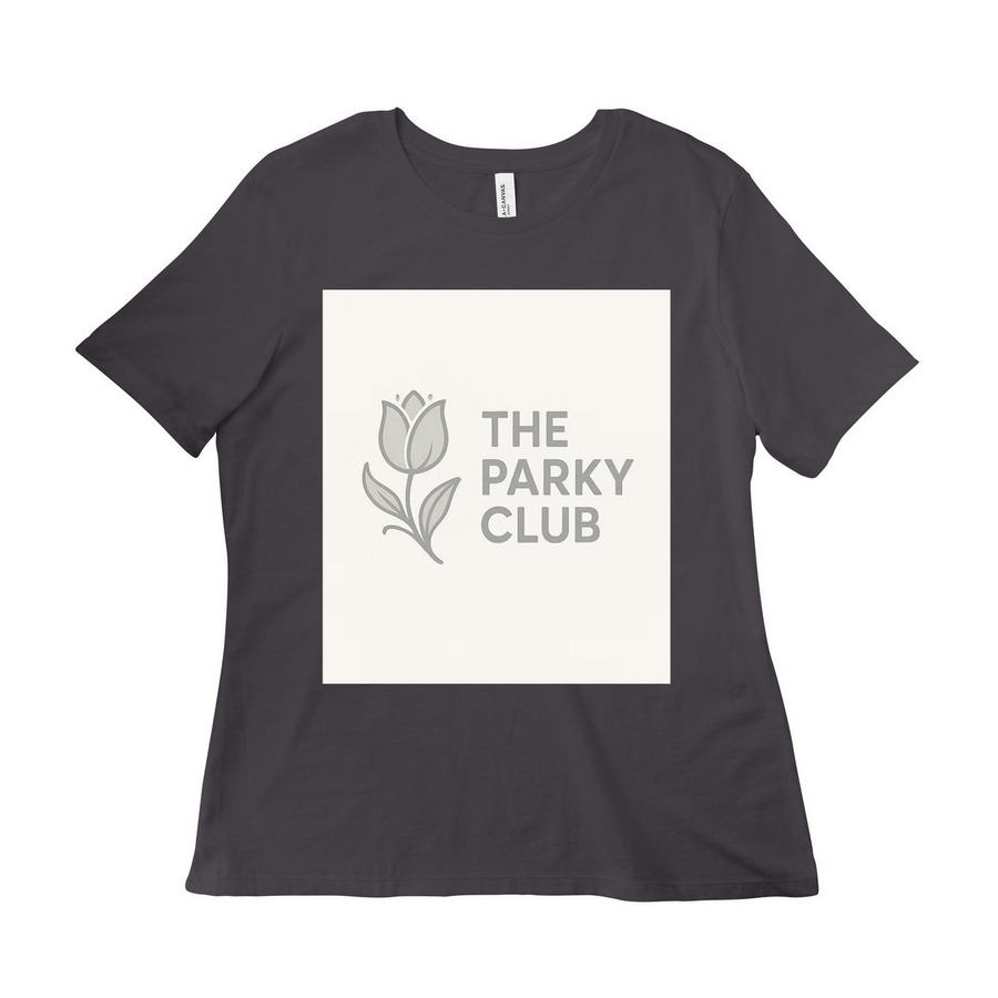 The Parky Club Gear, a Dark Grey Women?s Relaxed Cotton Tee