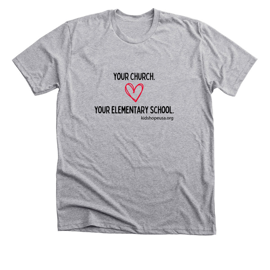Together-Heart Apparel, a Athletic Heather Premium Unisex Tee