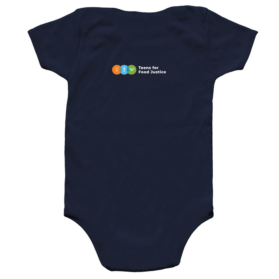 Go Chard or Go Home, a Navy Infant Onesie (back-view)