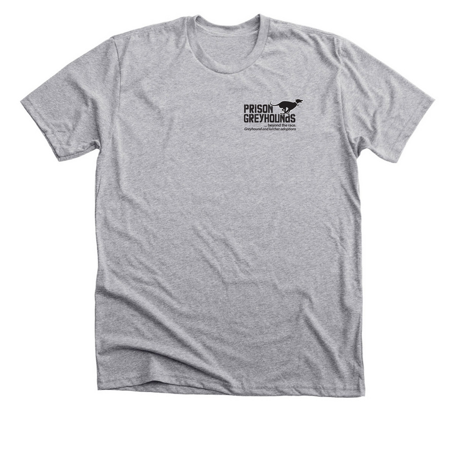Prison Greyhounds - Black Logo C10, a Athletic Heather Premium Unisex Tee