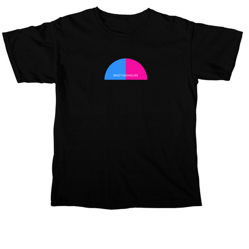 Meetinghouse Colorblock, a Black Comfort Colors Unisex Tee