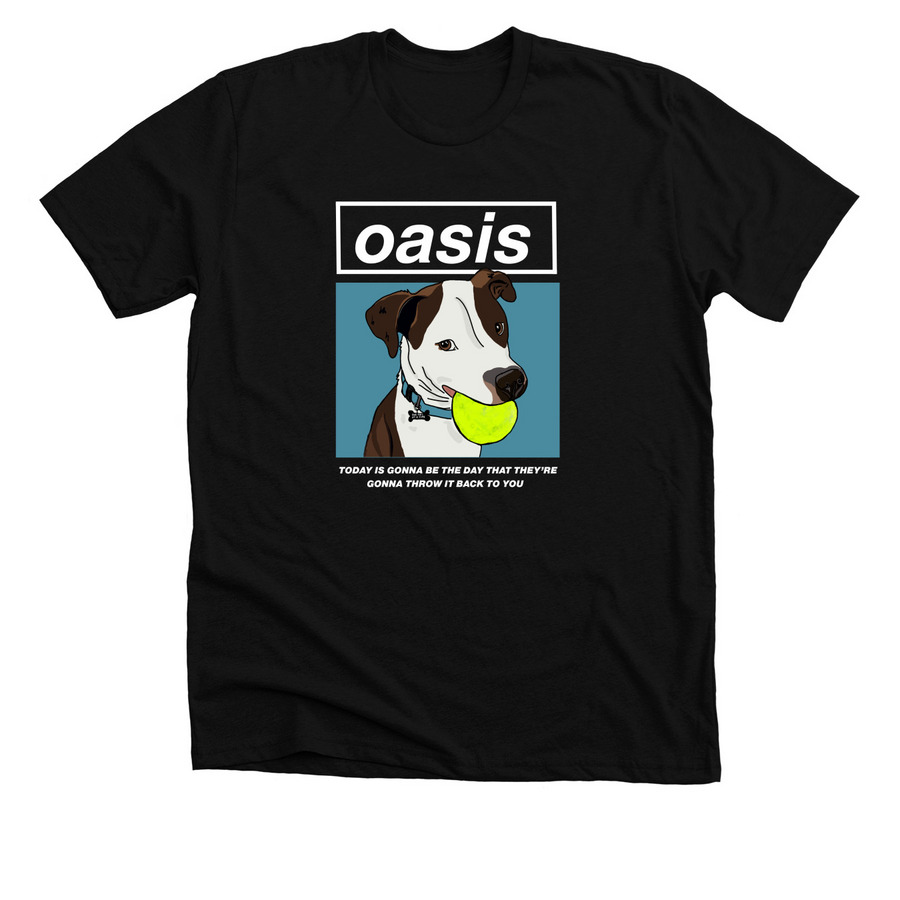 Oasis, a Solid Black Blend Premium Unisex Tee