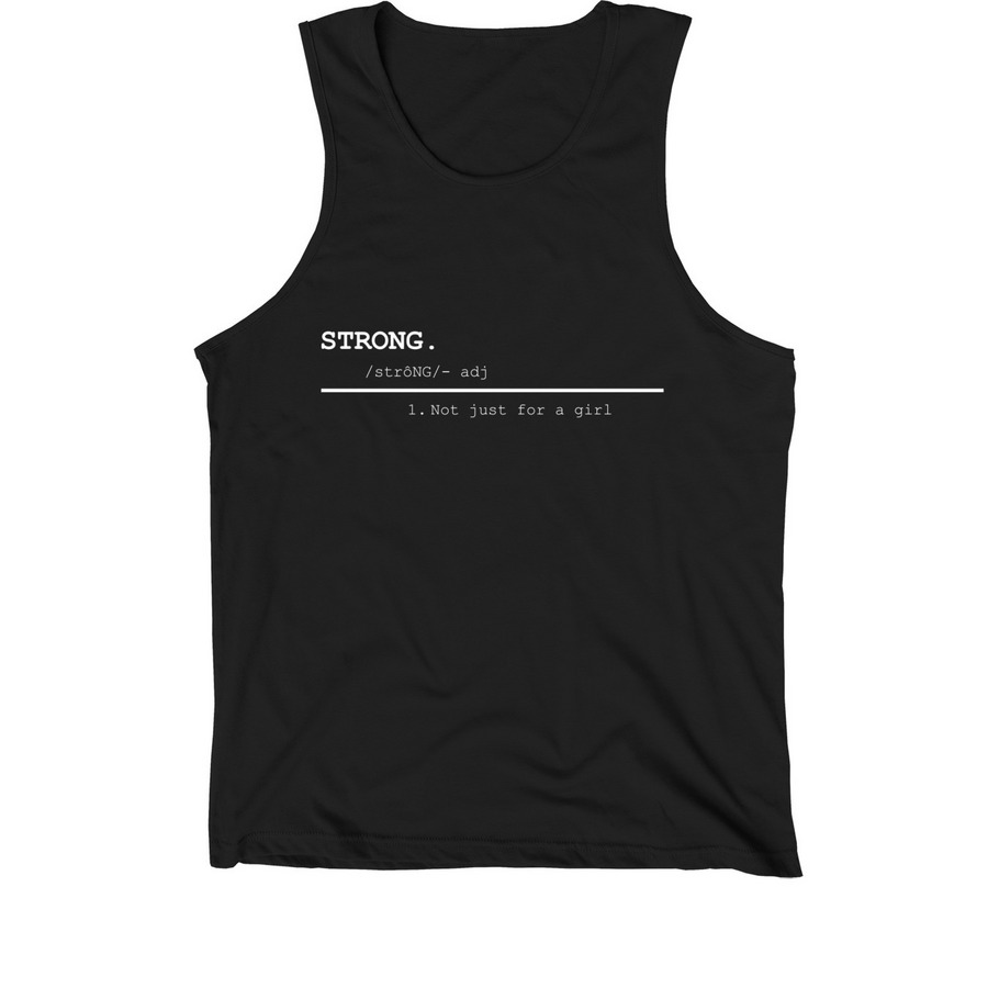 STRONG GIRLS, a Black Premium Cotton Tank