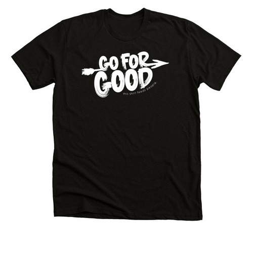 Go For Good, a Black Heather Premium Unisex Tee