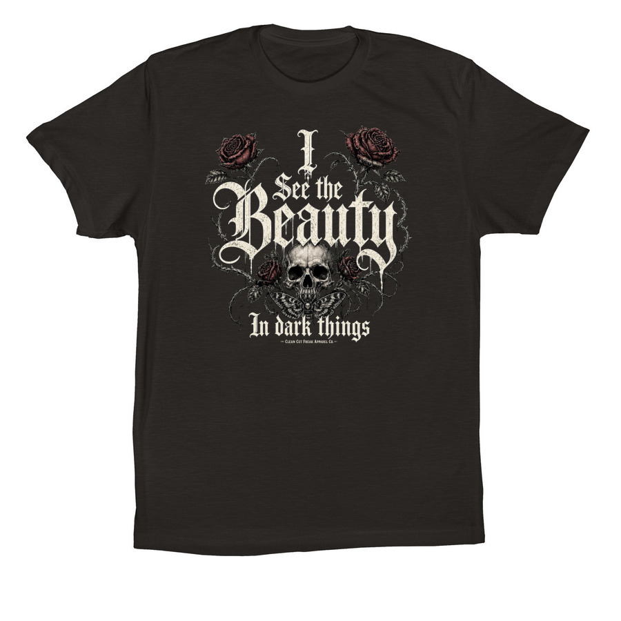 Beauty in the Dark, a Black Premium Cotton Tee