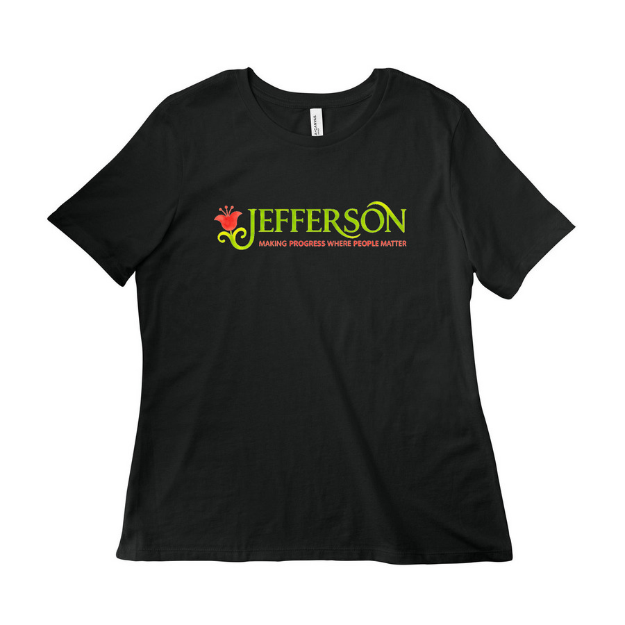 Jefferson Community Center, a Vintage Black Women?s Relaxed Cotton Tee