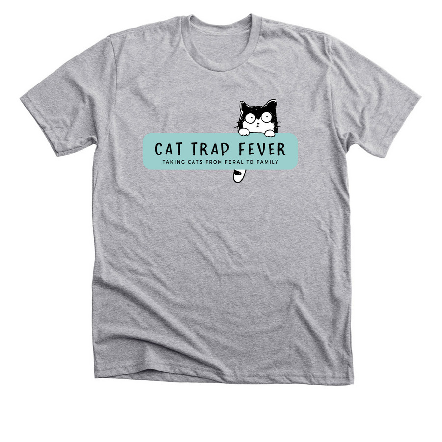 Cat Trap Fever, a Athletic Heather Premium Unisex Tee